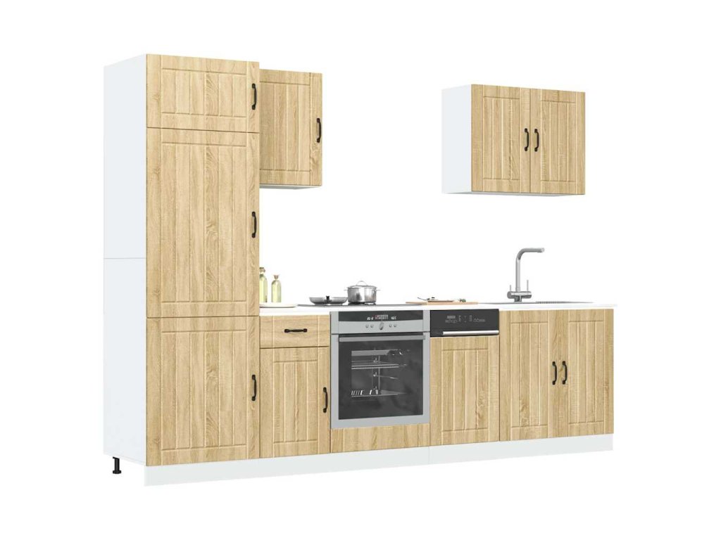 vidaXL 7dílná sada kuchyňských skříněk "Lucca" dub sonoma kompozit