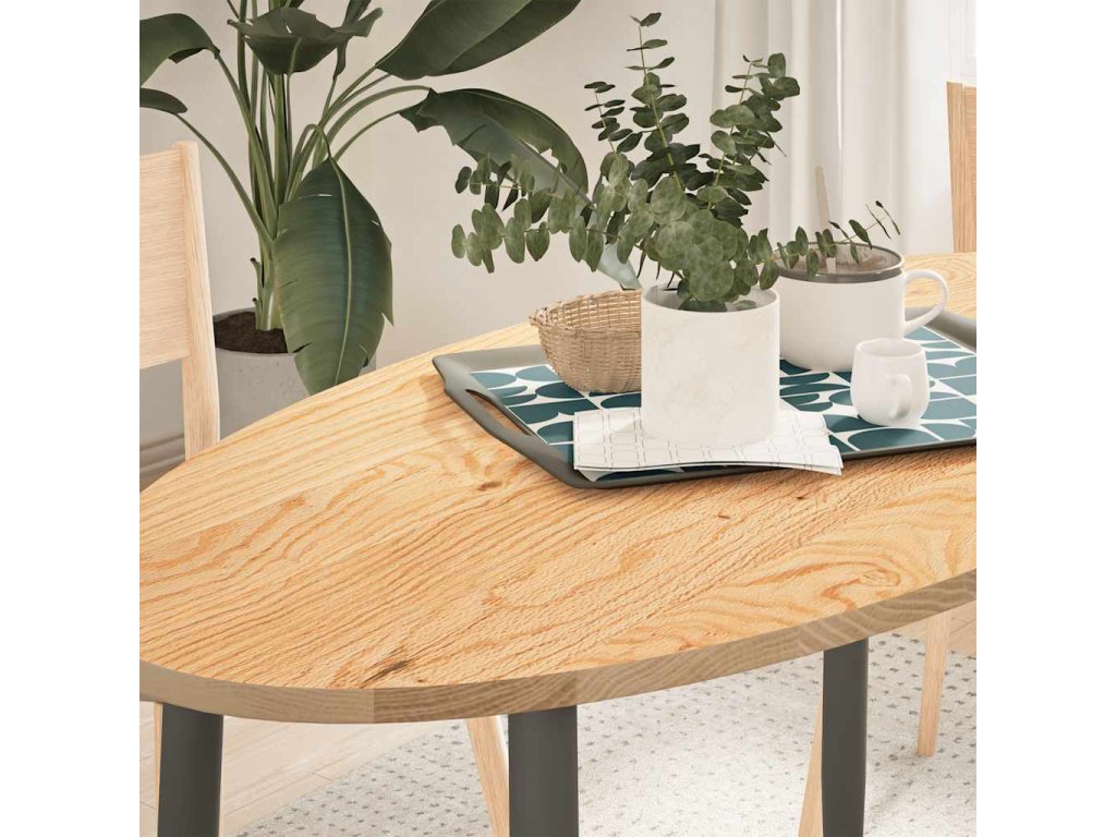 vidaXL Stolní deska 120x60x2 cm masivní dub oválný