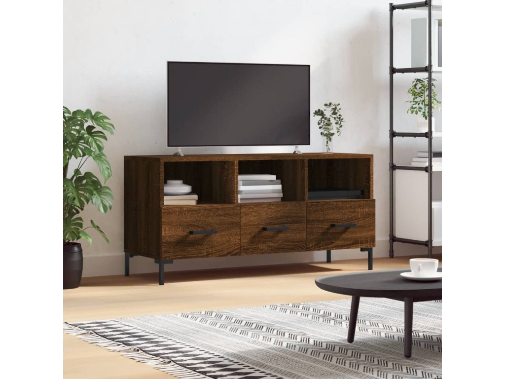 vidaXL TV skříňka hnědý dub 102 x 36 x 50 cm kompozitní dřevo
