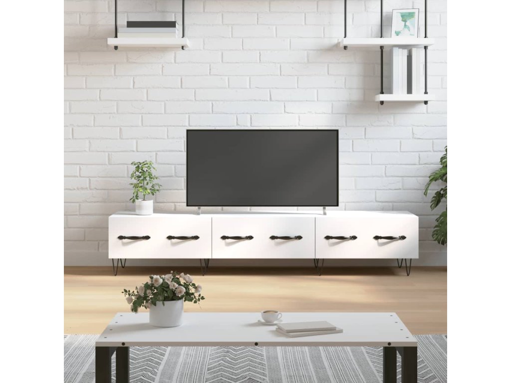 vidaXL TV skříňka bílá 150 x 36 x 30 cm kompozitní dřevo