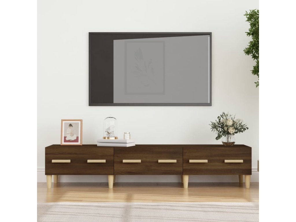 vidaXL TV skříňka hnědý dub 150 x 34,5 x 30 cm kompozitní dřevo