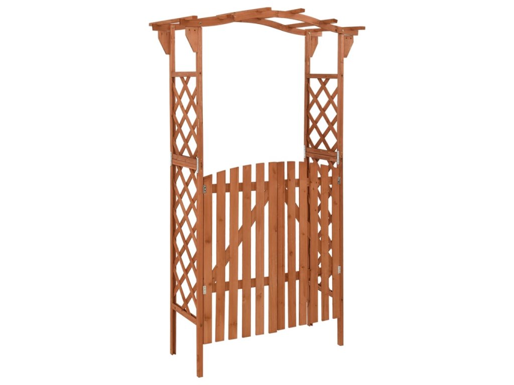 vidaXL Pergola s brankou 116 x 40 x 204 cm masivní jedle