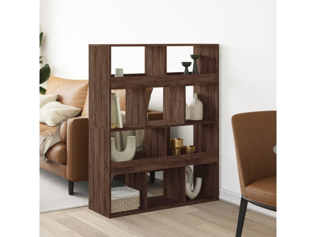 vidaXL Dělicí stěna hnědý dub 100 x 33 x 125,5 cm kompozitní dřevo
