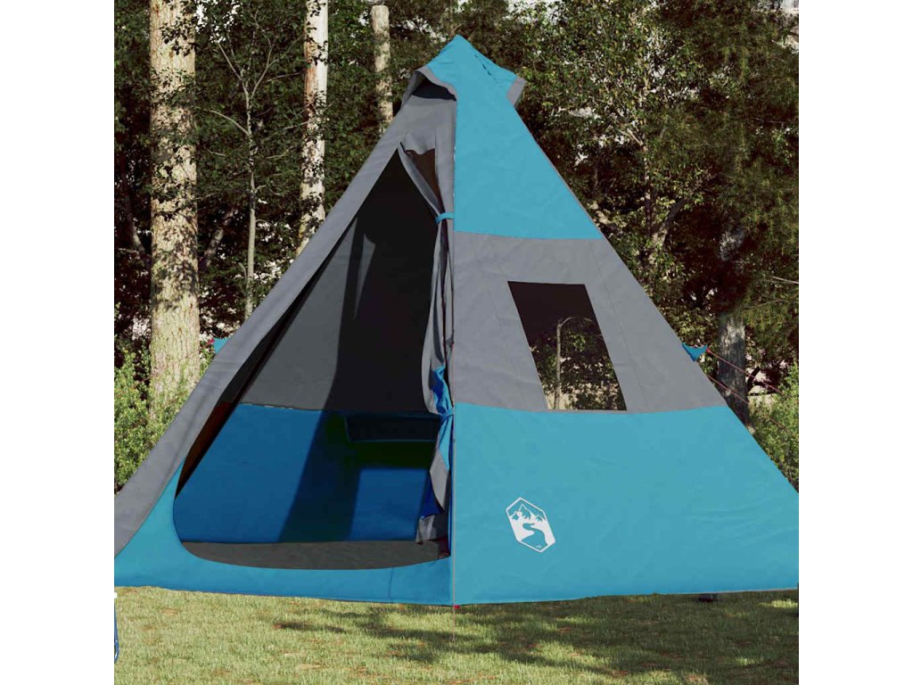 vidaXL Kempingový stan týpí pro 7 osob modrý nepromokavý