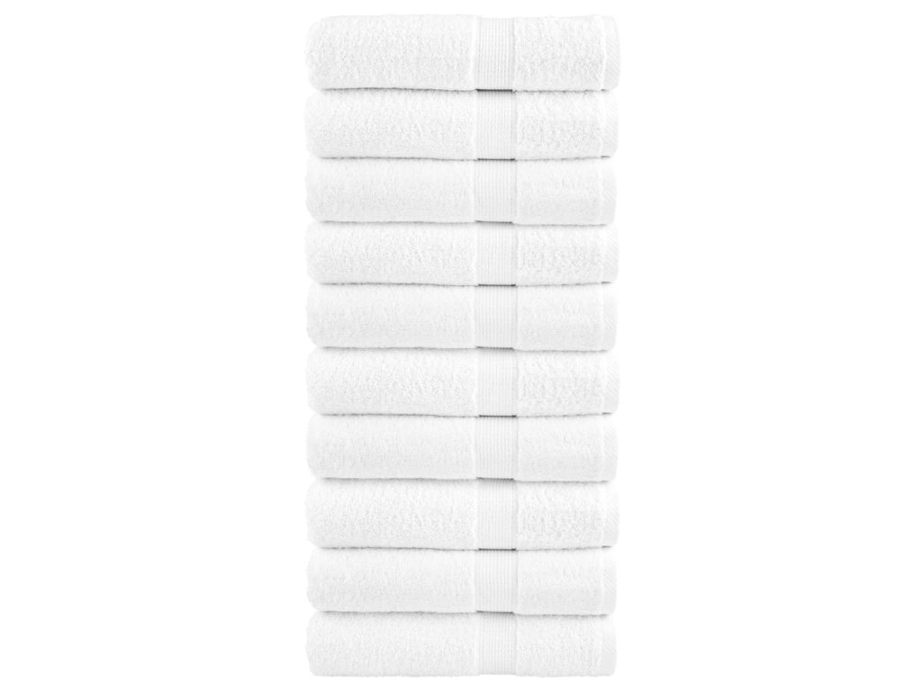 vidaXL Premium ručníky na ruce SOLUND 10ks bílé 50x100cm 600 g/m²