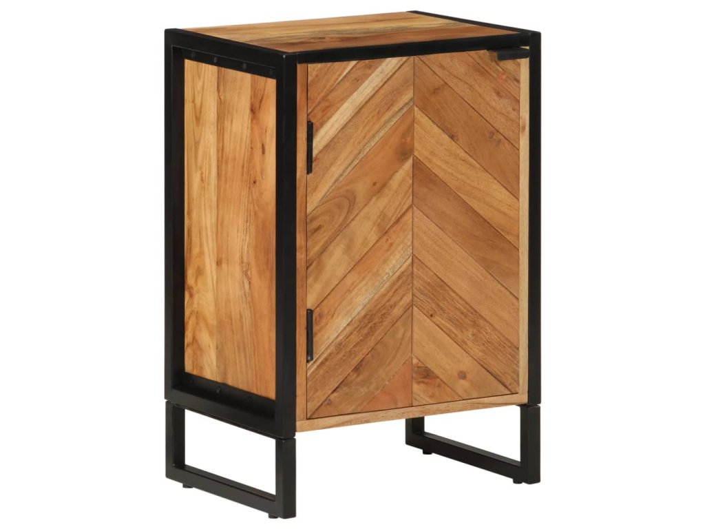 vidaXL Koupelnová skříňka 40 x 30 x 60 cm masivní akácie a železo