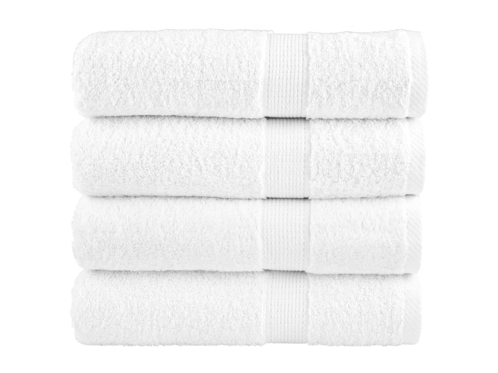 vidaXL Premium ručníky SOLUND 4 ks bílé 100 x 150 cm 600 g/m²