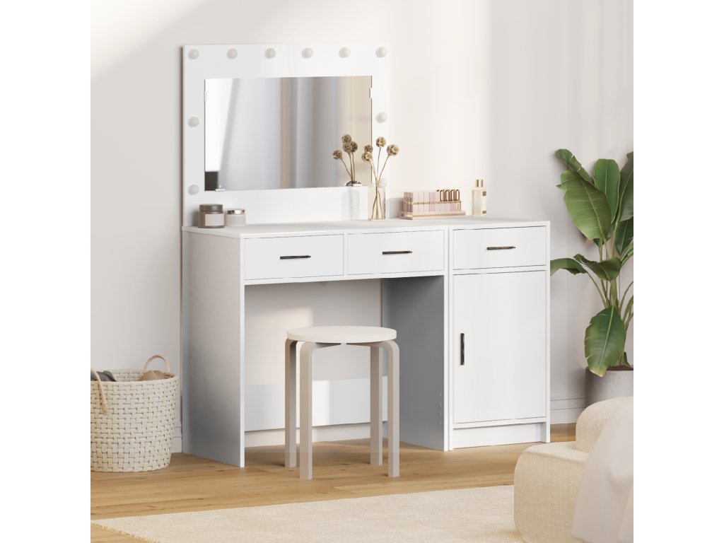 vidaXL Kosmetický stůl 2 pcs Bílá 40 x 41 x 75 cm Kompozitní dřevo