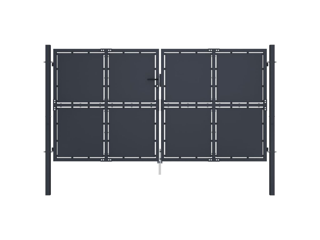 vidaXL Zahradní brána ocel 300 x 150 cm antracitová