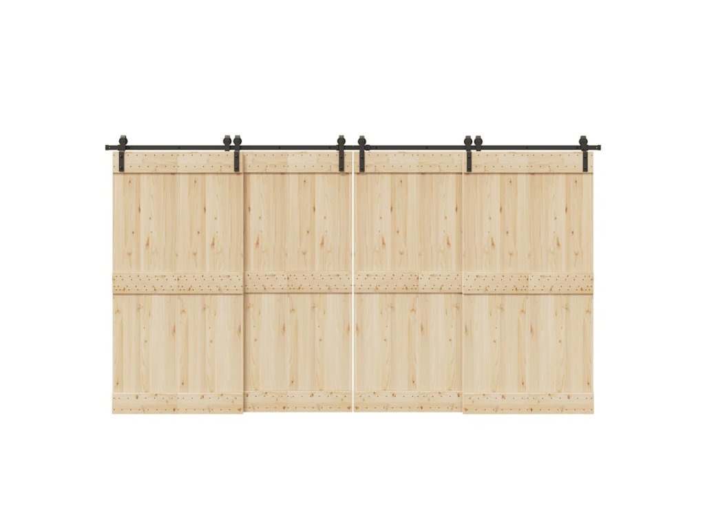 vidaXL Sada příslušenství pro posuvné dveře 400 cm ocelová černá