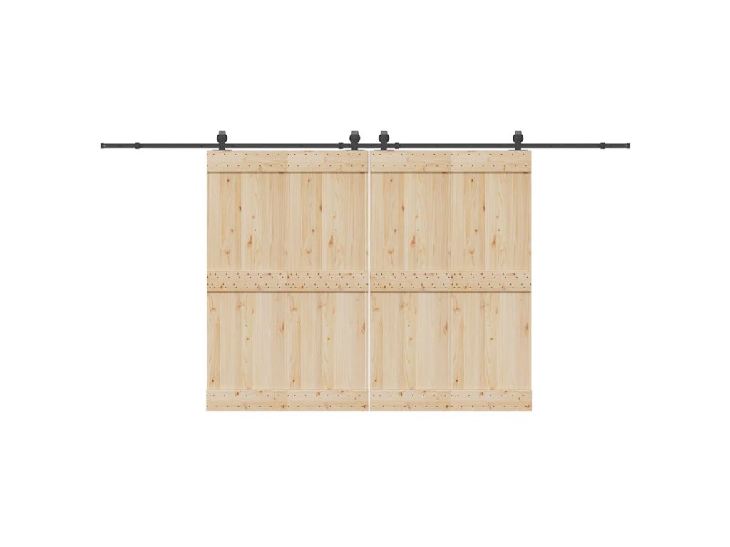 vidaXL Sada příslušenství pro posuvné dveře 427 cm ocelová černá