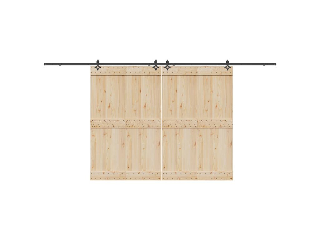 vidaXL Sada příslušenství pro posuvné dveře 427 cm ocelová černá