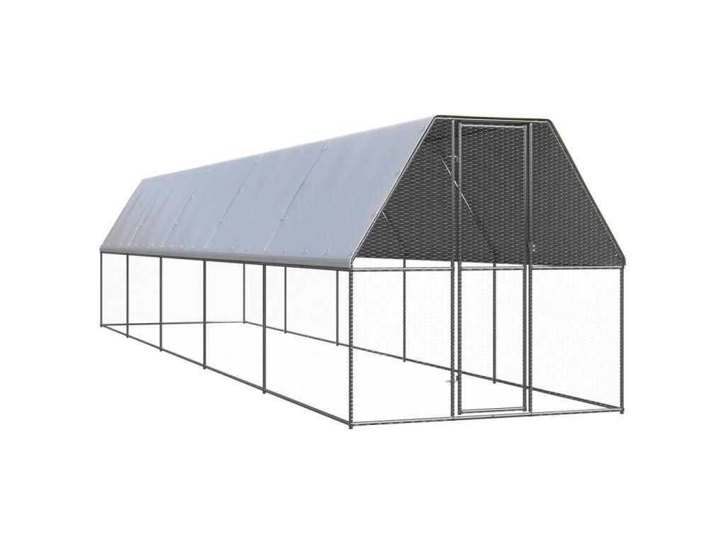 vidaXL Venkovní klec pro kuřata 2x10x2 m pozinkovaná ocel