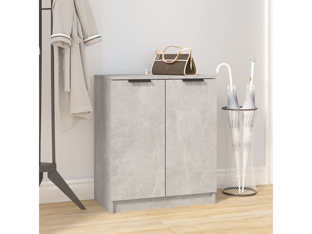 vidaXL Botník betonově šedý 59 x 35 x 70 cm kompozitní dřevo