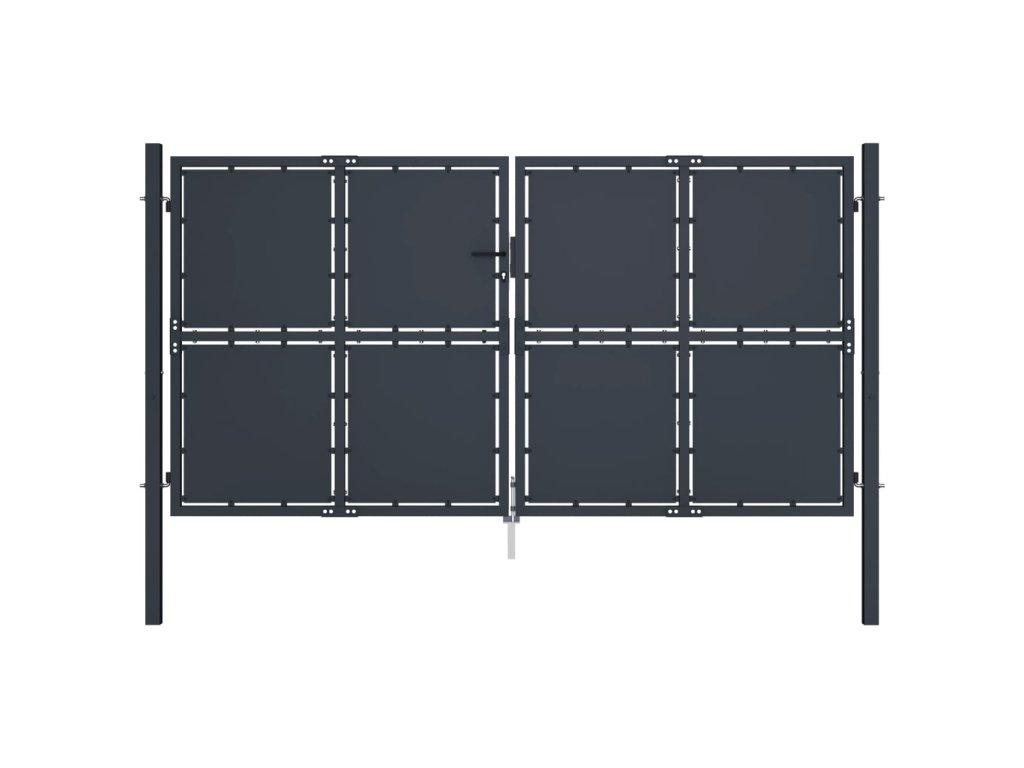 vidaXL Zahradní brána ocel 300 x 200 cm antracitová