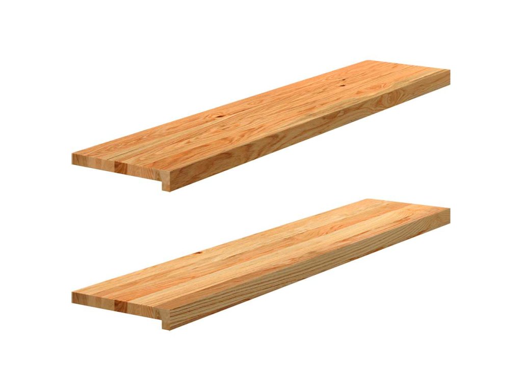 vidaXL Okenní parapety 2ks světle hnědé 120x25x2cm masivní dub