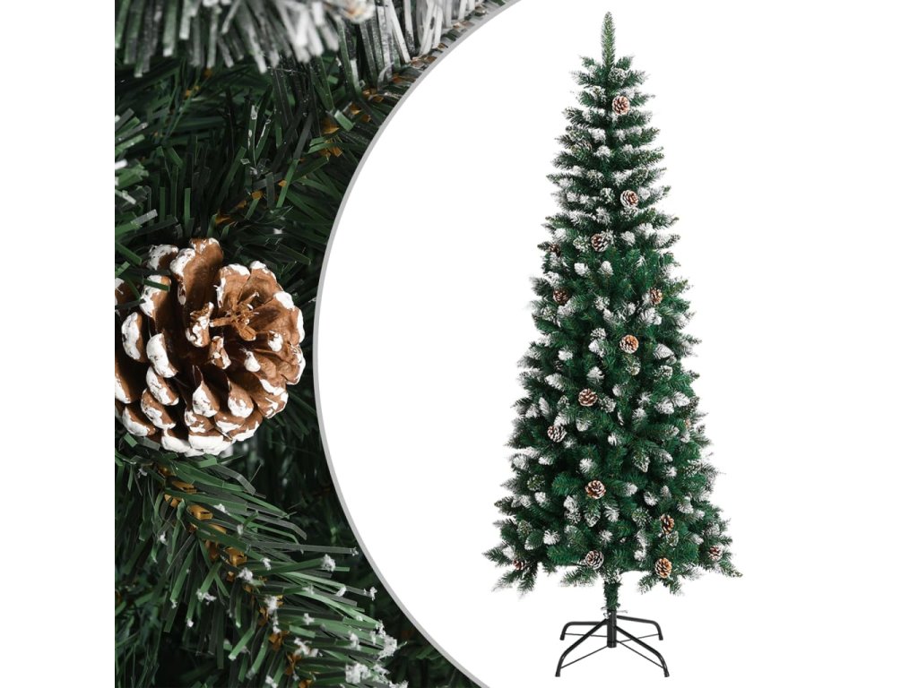 vidaXL Umělý vánoční stromek se stojanem zelený 210 cm PVC