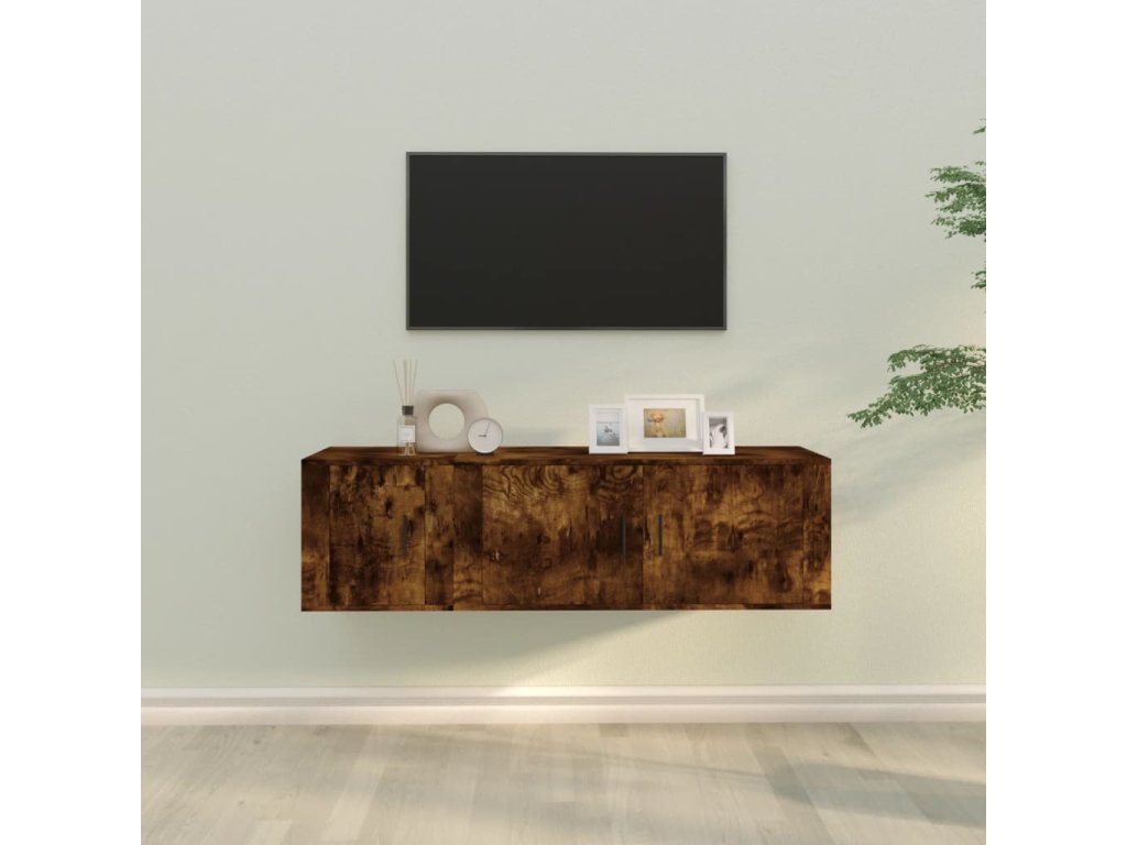 vidaXL 2dílný set TV skříněk kouřový dub kompozitní dřevo