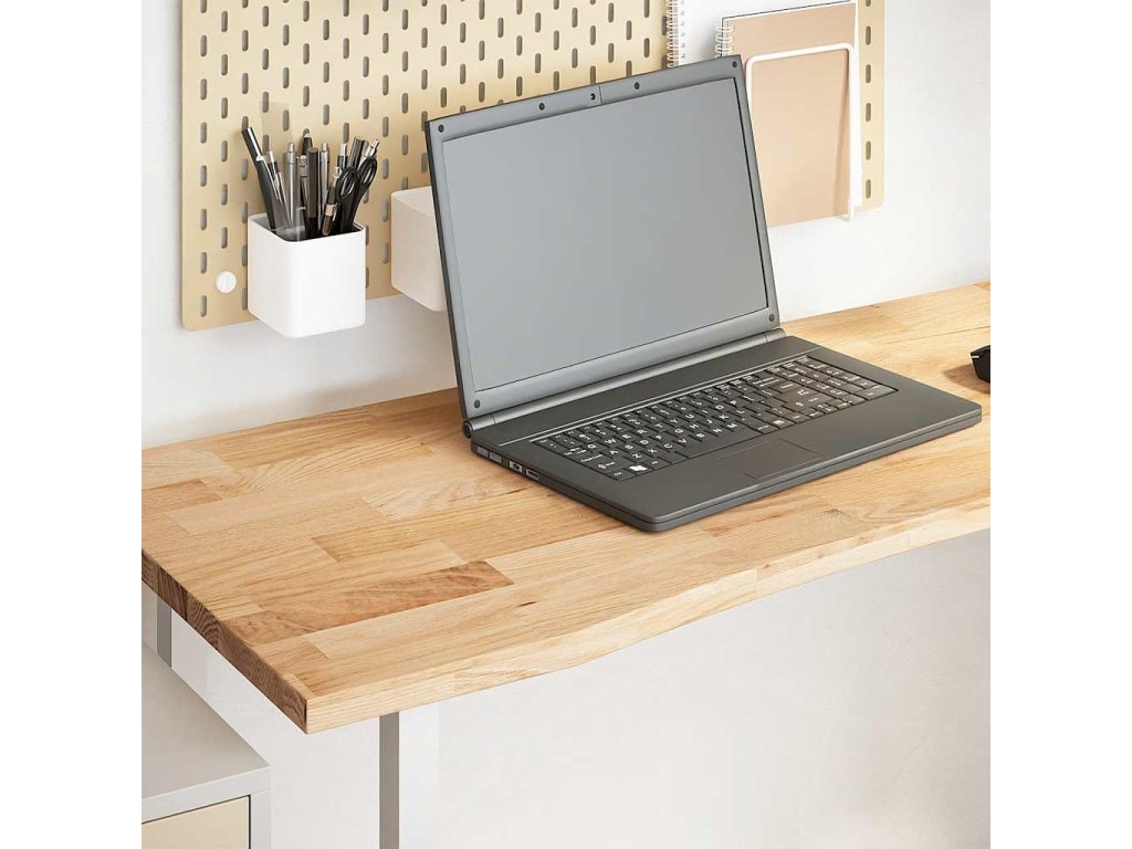 vidaXL Stolní deska neošetřené 140x50x2,5 cm dub obdélníkový