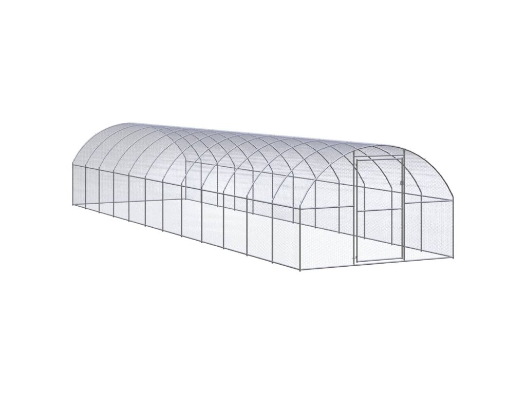 vidaXL Venkovní klec pro kuřata 3 x 12 x 2 m pozinkovaná ocel