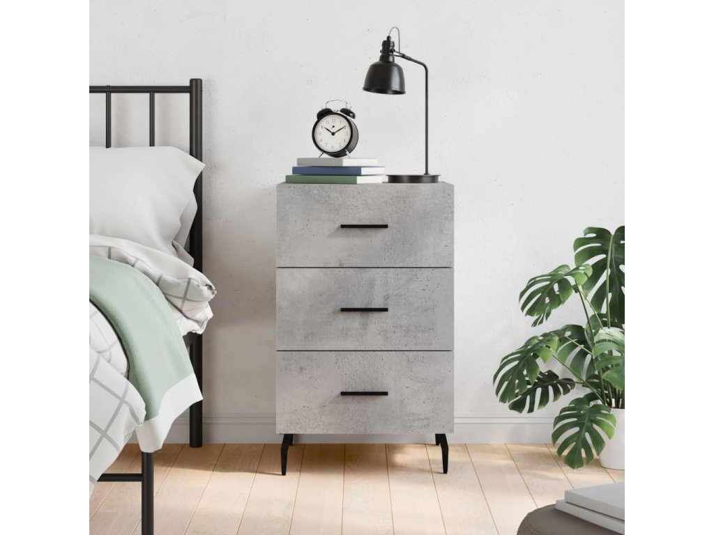 vidaXL Noční stolek šedý sonoma 40 x 40 x 66 cm kompozitní dřevo