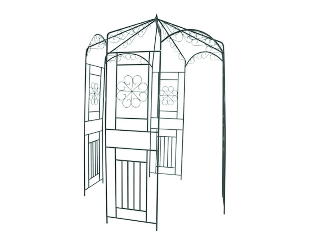 vidaXL Zahradní oblouk 250 cm tmavě zelený