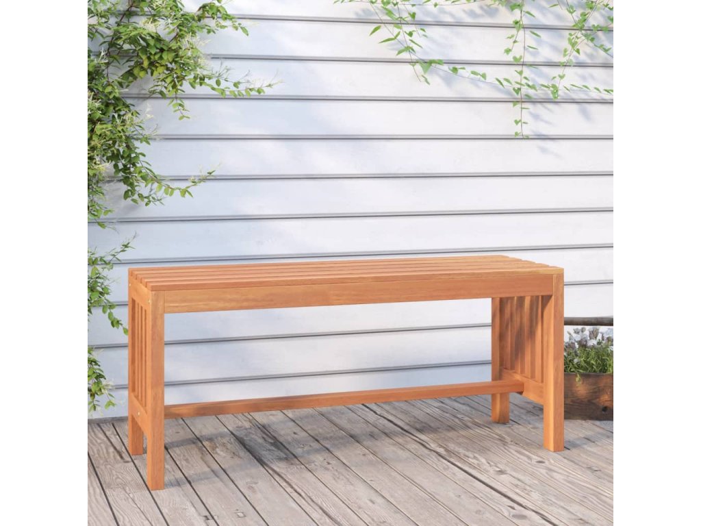 vidaXL Zahradní lavice 110 cm masivní eukalyptové dřevo