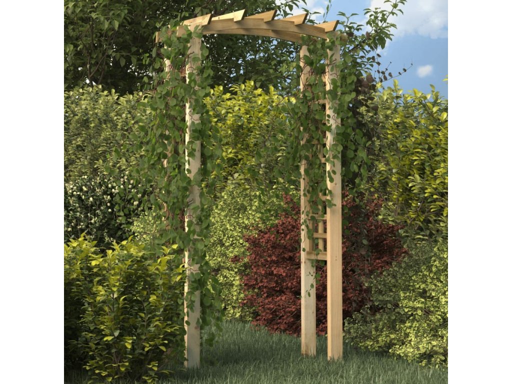 vidaXL Trelážový oblouk 110x60x210 cm impregnovaná masivní borovice