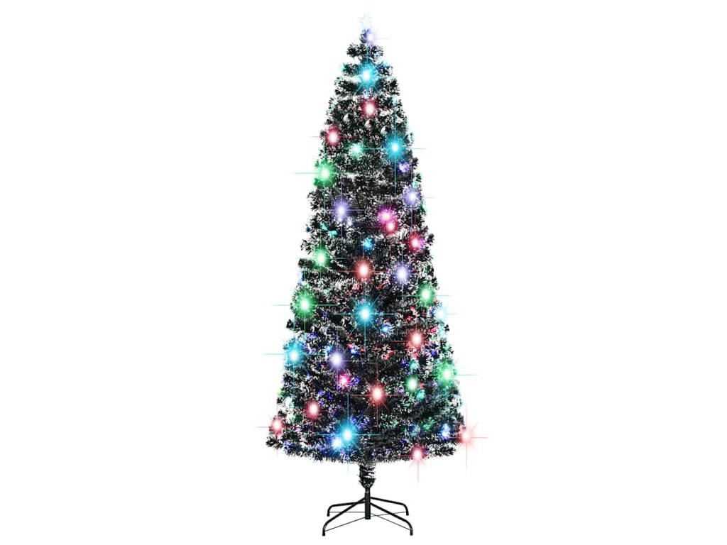 vidaXL Vánoční stromek se stojanem a LED 240 cm optické vlákno
