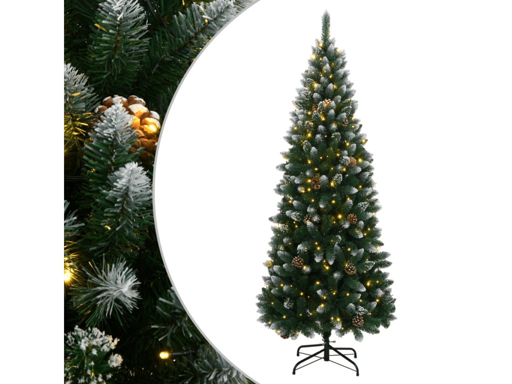 vidaXL Umělý vánoční stromek s 300 LED 240 cm