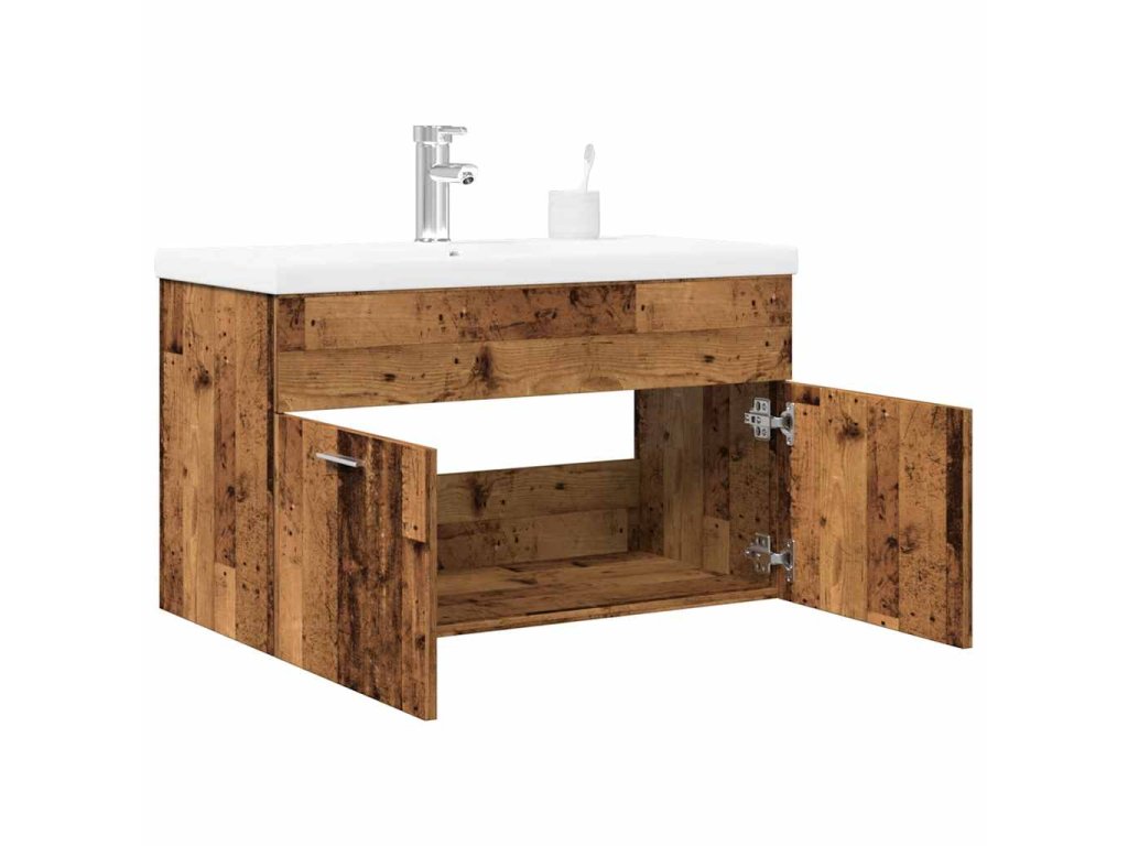 vidaXL 2dílná koupelnová sestava old wood kompozitní dřevo
