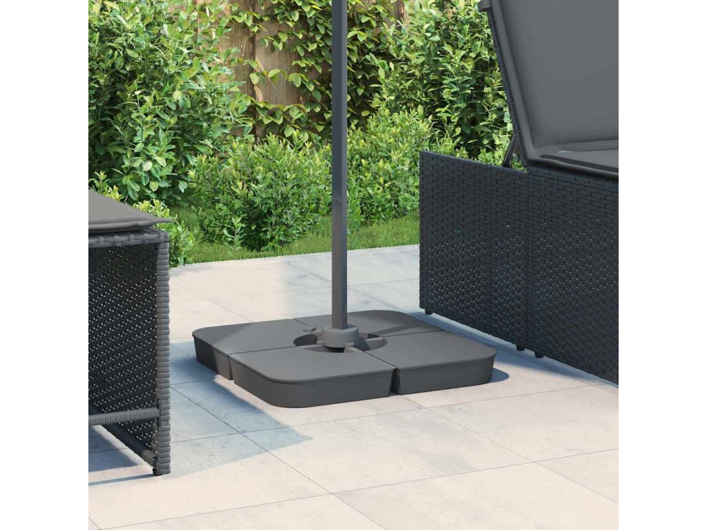 vidaXL Sada 4 kusů závaží pro slunečníky s křížovým stojanem 100 kg PP