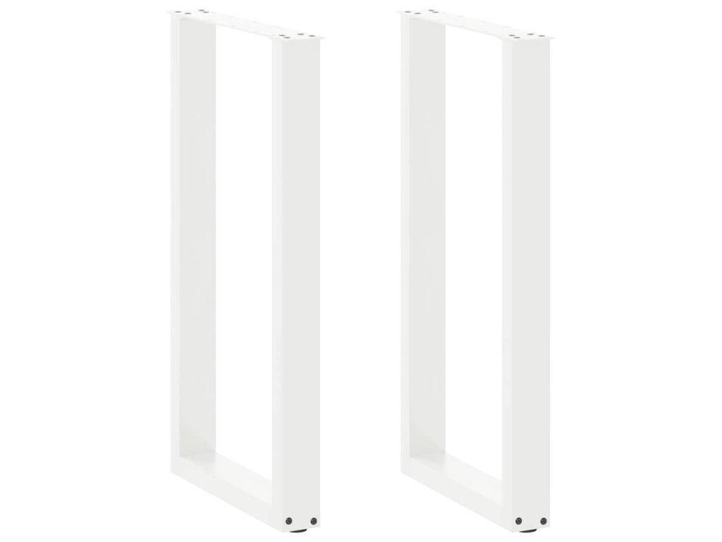 vidaXL Nohy barového stolu ve tvaru U, 2 ks, bílé, 40 x (90-91) cm, ocel