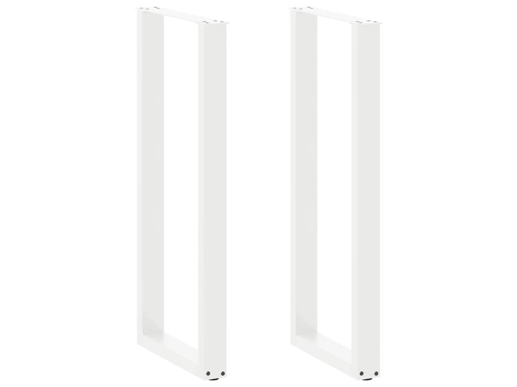 vidaXL Nohy barového stolu ve tvaru U, 2 ks, bílé, 40 x (110-111) cm, ocel