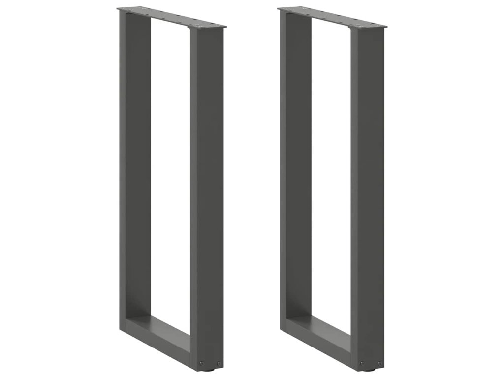 vidaXL Nohy barového stolu ve tvaru U 2 ks antracitové 40 x (90-91) cm ocelové