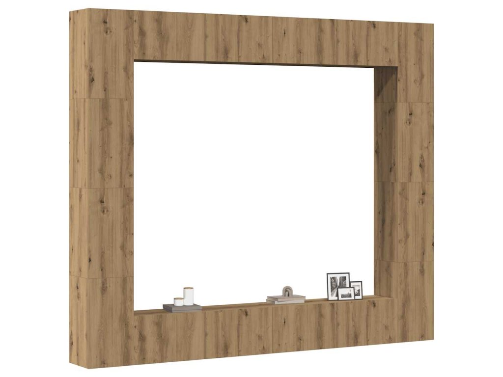 vidaXL Sada 8 kusů nástěnné TV skříňka dub artisan kompozitní dřevo