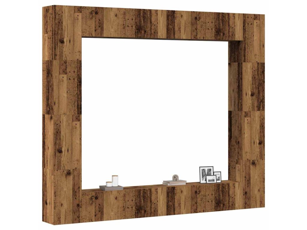 vidaXL Sada 8 kusů nástěnné TV skříňka starého dřeva kompozitní dřevo