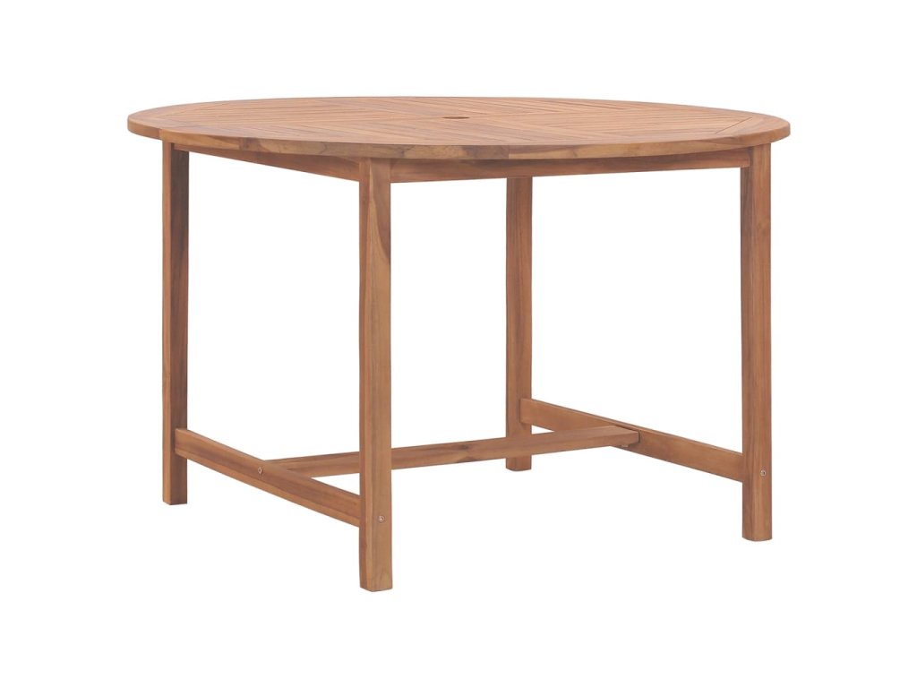 vidaXL Zahradní jídelní stůl Ø 110 x 75 cm masivní teak