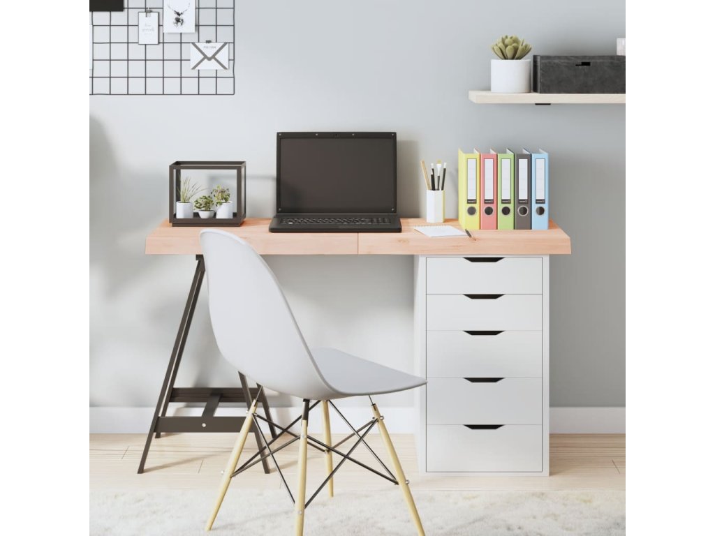 vidaXL Stolní deska 120x60x(2-6) cm neošetřený masivní dubové dřevo
