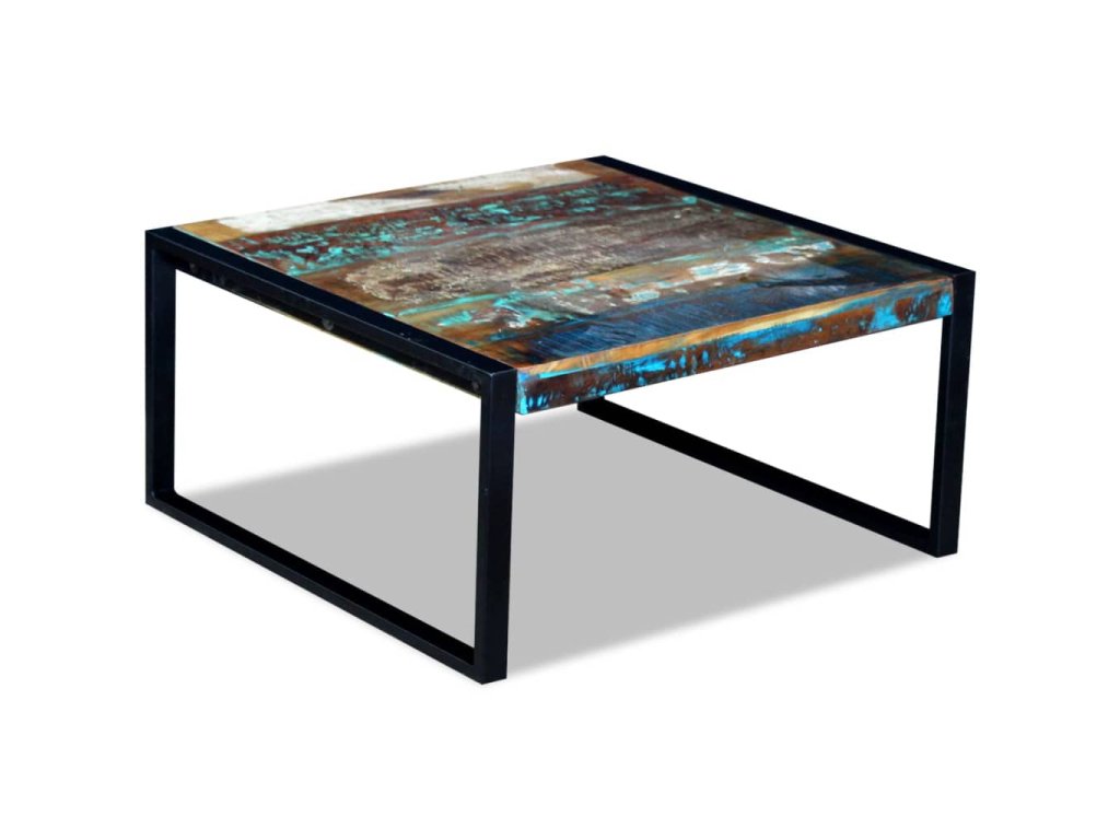 vidaXL Konferenční stolek masivní recyklované dřevo 80 x 80 x 40 cm