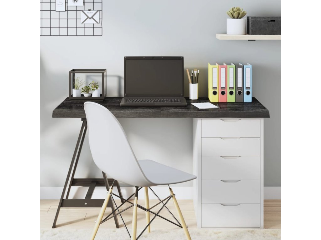 vidaXL Stolní deska tmavě hnědá 120x60x(2-4)cm ošetřený masivní dub