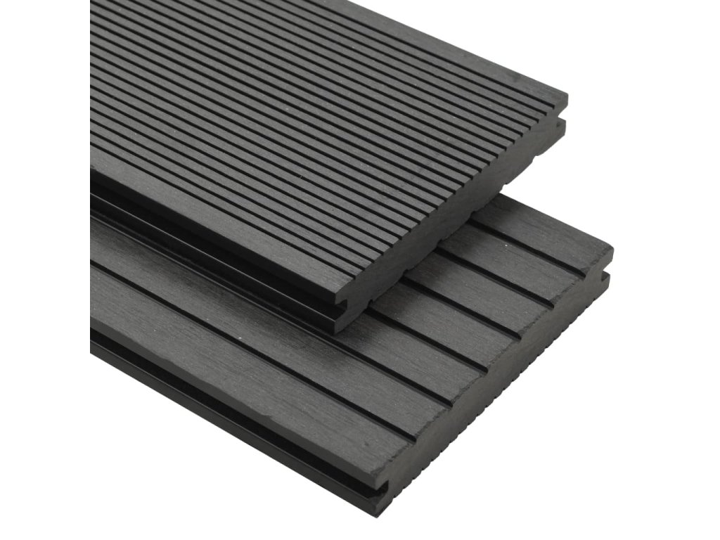 vidaXL WPC plná terasová prkna a příslušenství 10 m² 2,2 m šedá