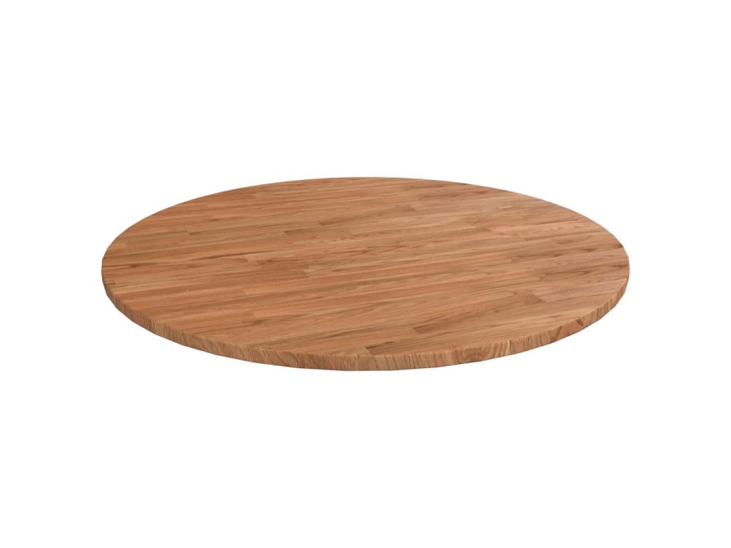 vidaXL Kulatá stolní deska světle hnědá Ø90x1,5cm ošetřený masivní dub