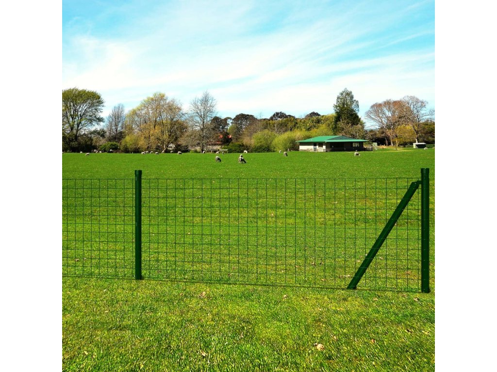 vidaXL Euro plot ocel 25 x 0,8 m zelený