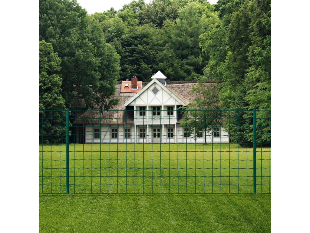 vidaXL Euro plot ocel 20 x 1,5 m zelený