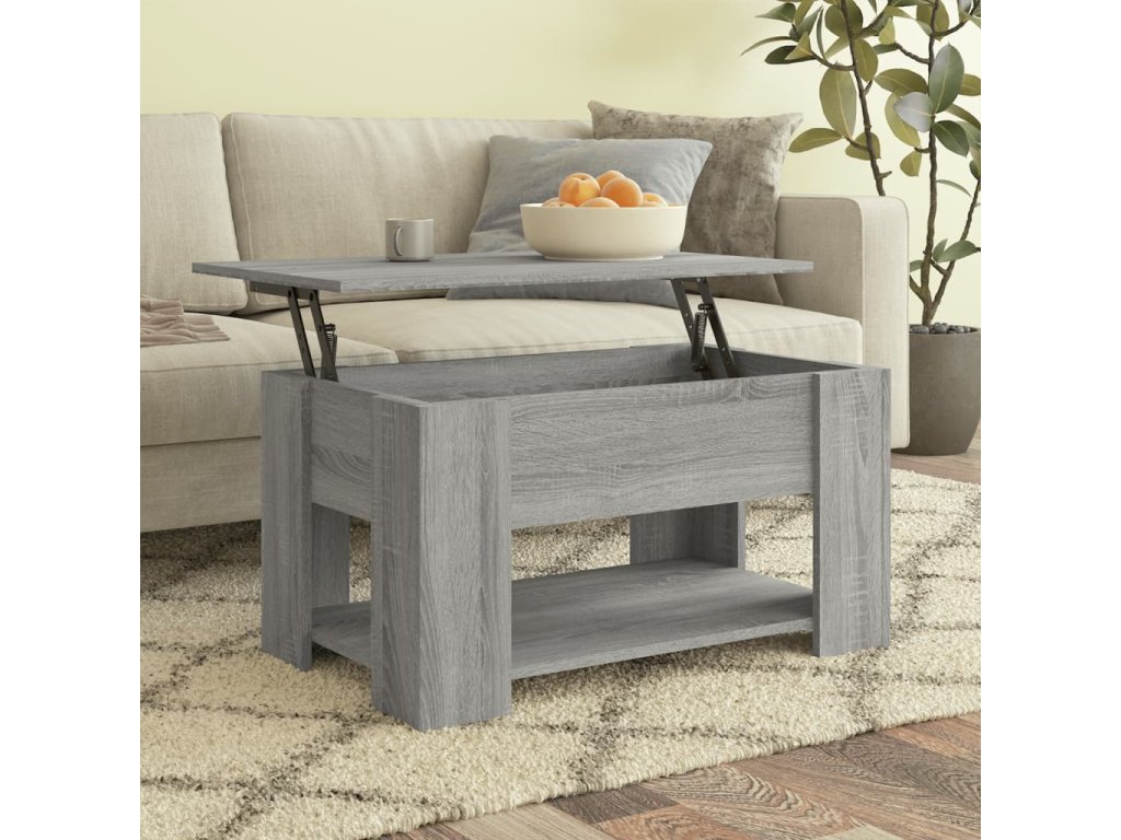 vidaXL Konferenční stolek šedý sonoma 79 x 49 x 41 cm kompozitní dřevo