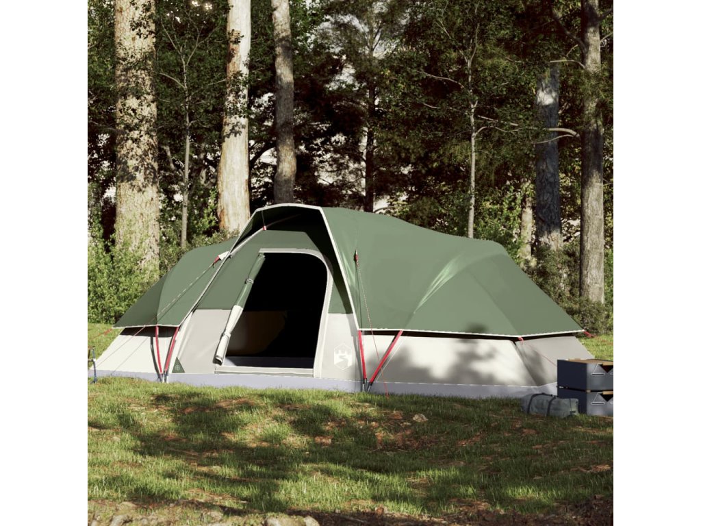 vidaXL Rodinný stan kopule pro 9 osob zelený nepromokavý