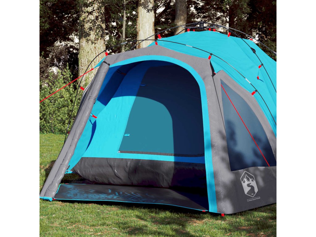 vidaXL Kempingový stan kupole pro 3 osoby modrý rychloupínací