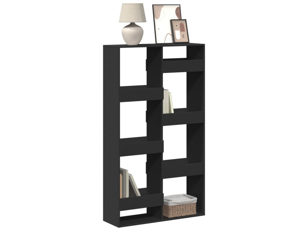 vidaXL Knihovna černá 100 x 33 x 175 cm kompozitní dřevo