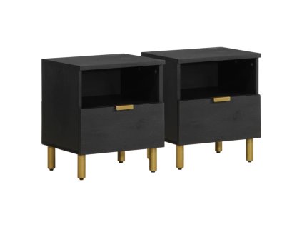 vidaXL Noční stolek černý 40 x 33 x 46 cm kompozitní dřevo